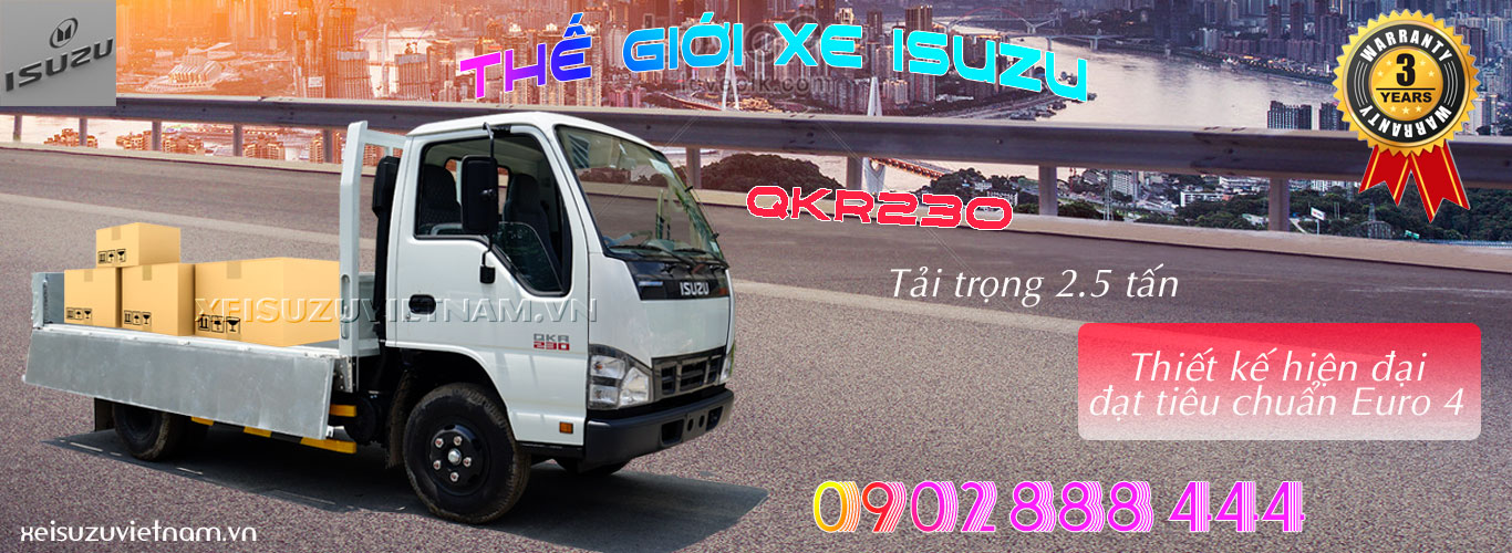 Xe tải Isuzu 2T5 thùng lửng - QKR77FE4