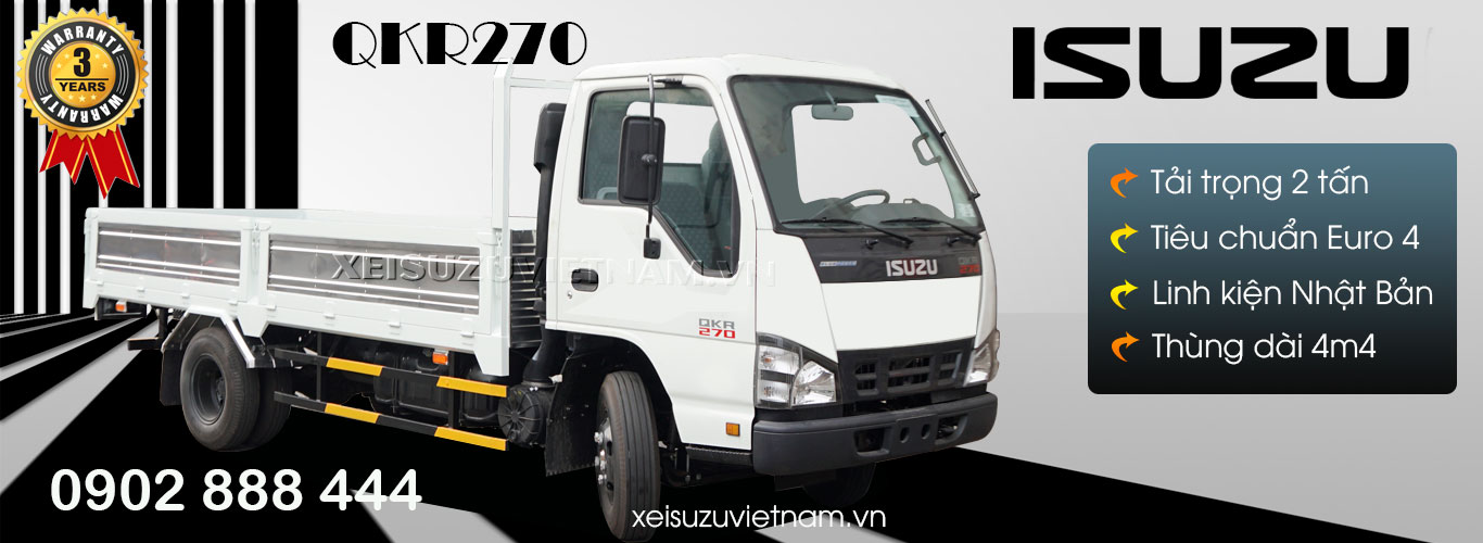 Xe tải Isuzu 2 tấn thùng lửng - QKR77HE4
