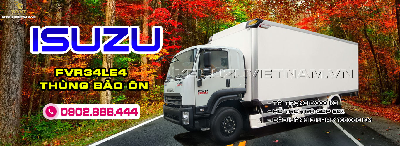 Xe tải Isuzu 8 tấn thùng bảo ôn - FVR34QE4