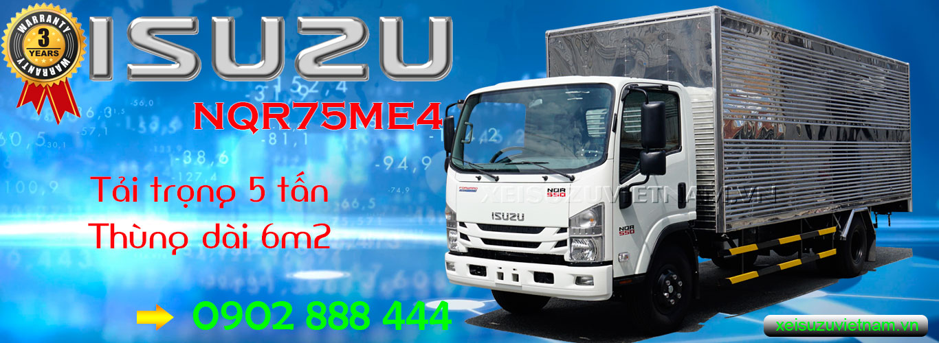 Xe tải Isuzu 6 tấn thùng kín - NQR75ME4