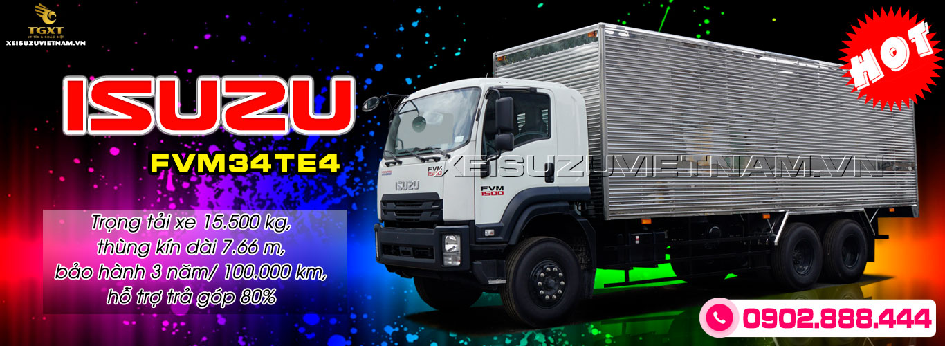 Xe tải Isuzu 15T5 thùng kín - FVM34TE4