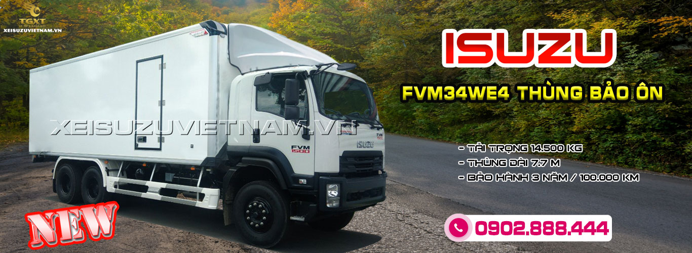 Xe tải Isuzu 14T5 thùng bảo ôn - FVM34WE4