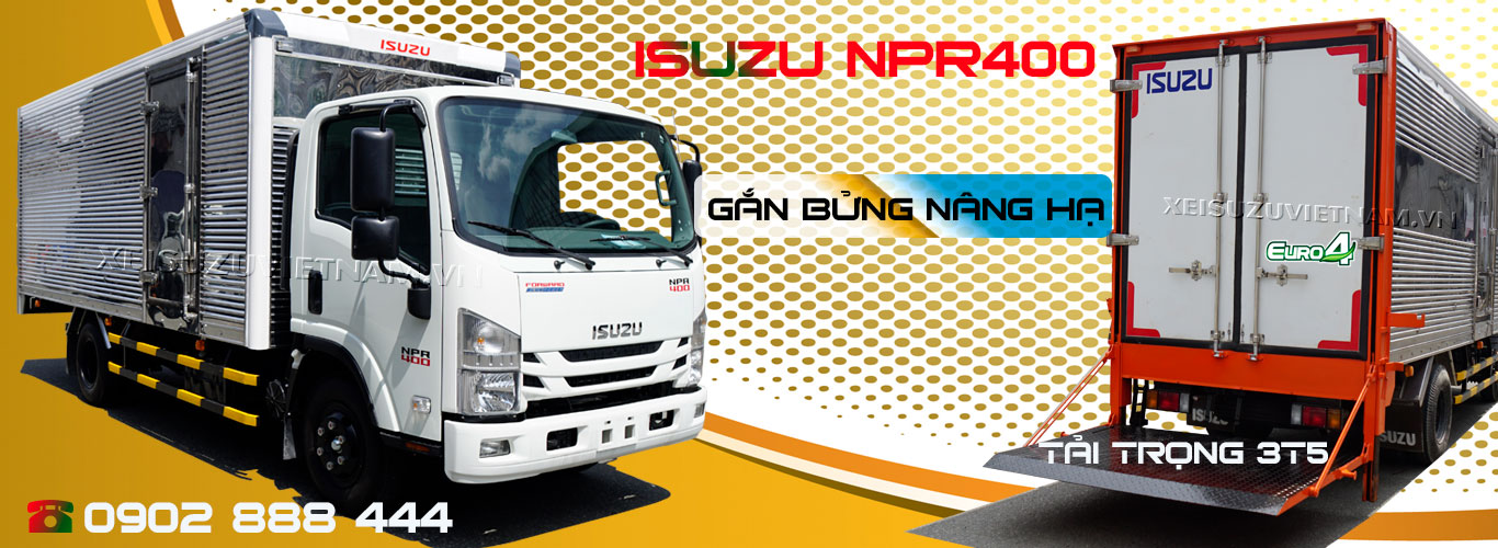 Xe tải Isuzu 3T5 thùng kín bửng nâng - NPR85KE4