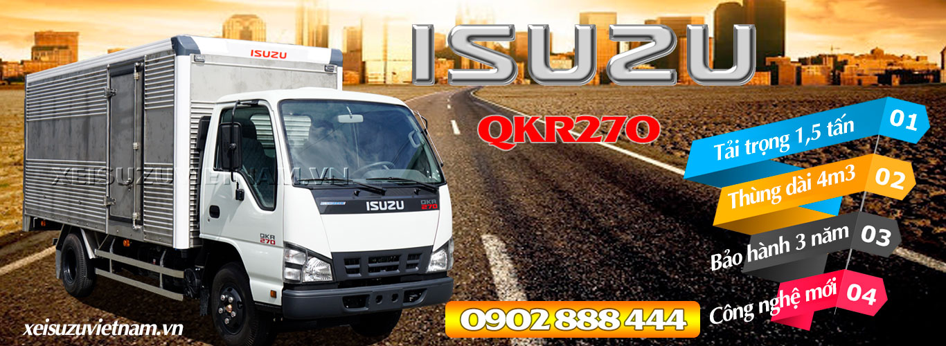 Xe tải Isuzu 1T5 thùng kín - QKR77HE4