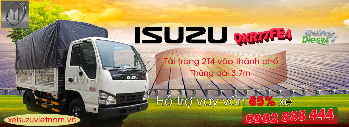 Xe tải Isuzu 2T4 thùng mui bạt QKR77FE4