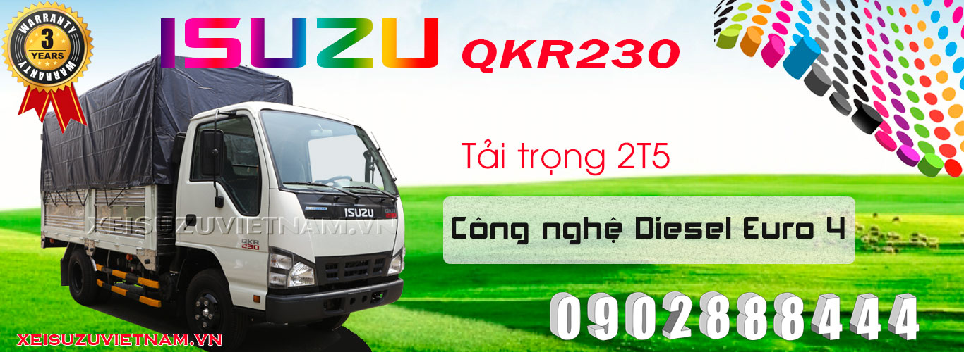 Xe tải Isuzu 2T5 thùng mui bạt QKR77FE4