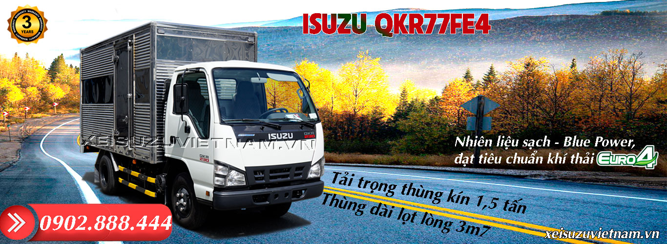 Xe tải Isuzu 1T5 thùng kín - QKR77FE4