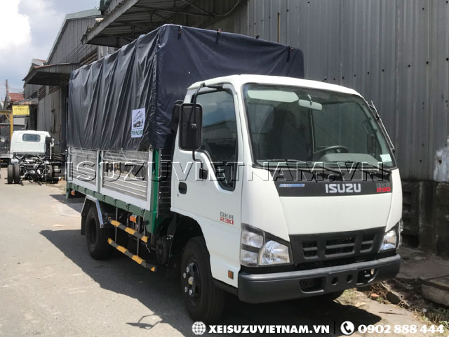 Xe tải Isuzu 1T5 thùng bạt bửng nâng QKR230 - Xeisuzuvietnam.vn