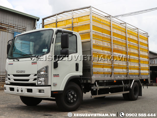 Xe Isuzu NQR75LE4 chở gia cầm thùng 5M8 giá rẻ-Xeisuzuvietnam.vn