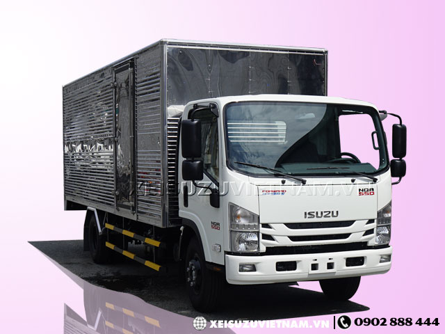 Xe tải Isuzu 5 tấn mui kín bửng nâng NQR550 giá rẻ-Xeisuzuvietnam.vn